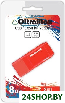 Флеш-память USB OltraMax 240 8GB (красный) (OM-8GB-240-Red) Флеш-память USB OltraMax 240 8GB (красный) (OM-8GB-240-Red)