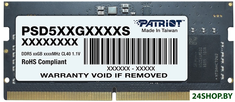 Оперативная память Patriot Signature Line 16ГБ DDR5 5600 МГц PSD516G560081S Оперативная память Patriot Signature Line 16ГБ DDR5 5600 МГц PSD516G560081S