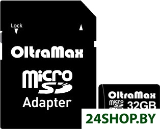 Карта памяти Oltramax MicroSDHC 32GB Class10 (с адаптером) Карта памяти Oltramax MicroSDHC 32GB Class10 (с адаптером)