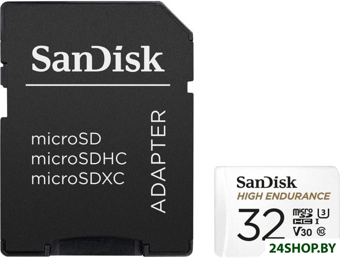 Карта памяти SanDisk High Endurance microSDHC SDSQQNR-032G-GN6IA 32GB (с адаптером) Карта памяти SanDisk High Endurance microSDHC SDSQQNR-032G-GN6IA 32GB (с адаптером)