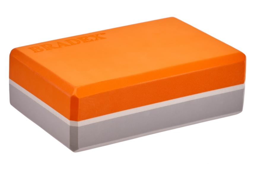 Блок для йоги BRADEX SF 0731 (оранжевый) Блок для йоги BRADEX SF 0731 (оранжевый)