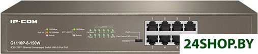 Неуправляемый коммутатор IP-COM G1110P-8-150W Неуправляемый коммутатор IP-COM G1110P-8-150W