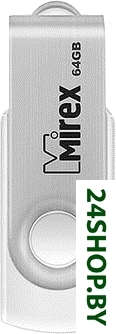 USB Flash Mirex Swivel White 64GB 13600-FMUSWT64 USB Flash Mirex Swivel White 64GB 13600-FMUSWT64
