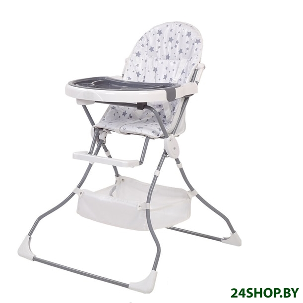 Стульчик для кормления Polini Kids 252 Звезды (белый/серый) Стульчик для кормления Polini Kids 252 Звезды (белый/серый)