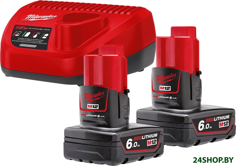 Аккумулятор с зарядным устройством Milwaukee M12 M12NRG-602 4933451903 (2 x 12В/6 Ач + 12В) Аккумулятор с зарядным устройством Milwaukee M12 M12NRG-602 4933451903 (2 x 12В/6 Ач + 12В)
