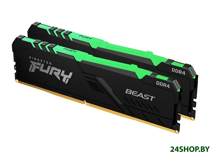 Оперативная память Kingston FURY Beast RGB 2x8GB DDR4 PC4-29800 KF437C19BBAK2/16 Оперативная память Kingston FURY Beast RGB 2x8GB DDR4 PC4-29800 KF437C19BBAK2/16