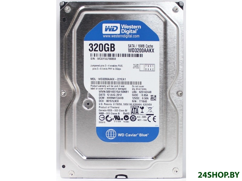 Жесткий диск WD Caviar Blue 320GB (WD3200AAKX) Жесткий диск WD Caviar Blue 320GB (WD3200AAKX)