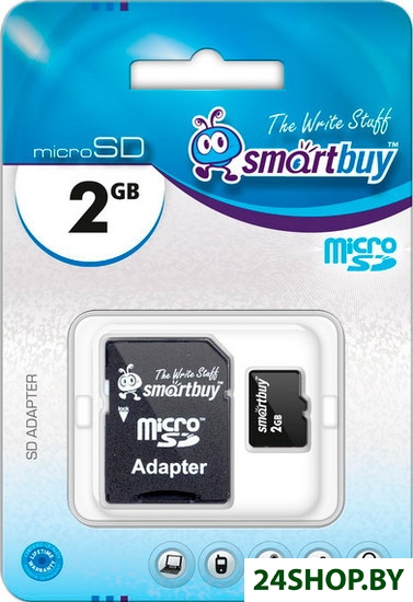 Карта памяти SmartBuy microSD 2 Gb (SD adapter) Карта памяти SmartBuy microSD 2 Gb (SD adapter)