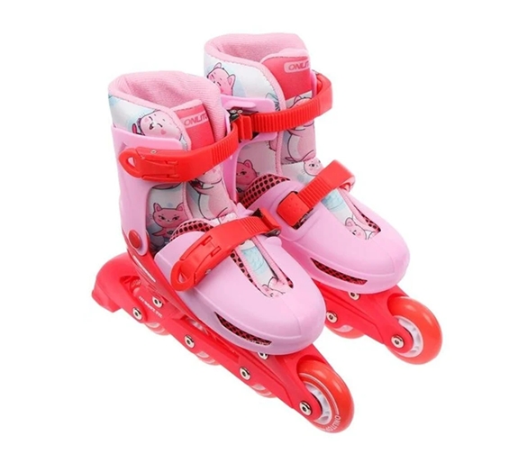 Роликовые коньки Onlitop 5255976 (р. 30-33, розовый/красный) Роликовые коньки Onlitop 5255976 (р. 30-33, розовый/красный)