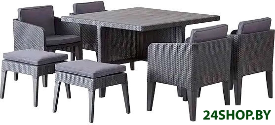 Обеденная группа Keter Columbia Dining Set 247484 (графит) Обеденная группа Keter Columbia Dining Set 247484 (графит)