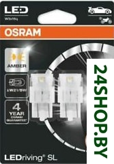 Светодиодная лампа Osram W21/5W LEDriving Amber 2шт Светодиодная лампа Osram W21/5W LEDriving Amber 2шт