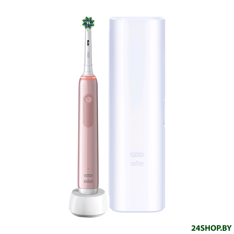 Электрическая зубная щетка Oral-B Pro 3 3500 Cross Action D505.513.3X (белый, розовый) Электрическая зубная щетка Oral-B Pro 3 3500 Cross Action D505.513.3X (белый, розовый)