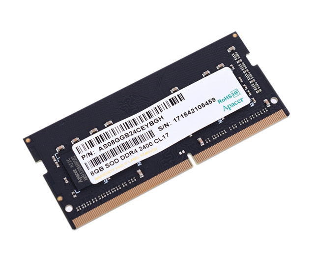 Оперативная память Apacer 8GB DDR4 SODIMM PC4-19200 AS08GGB24CEYBGH Оперативная память Apacer 8GB DDR4 SODIMM PC4-19200 AS08GGB24CEYBGH