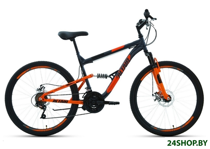 Велосипед Altair MTB FS 26 2.0 D (2022, темно-серый/оранжевый, рама 18) (RBK22AL26074) Велосипед Altair MTB FS 26 2.0 D (2022, темно-серый/оранжевый, рама 18) (RBK22AL26074)