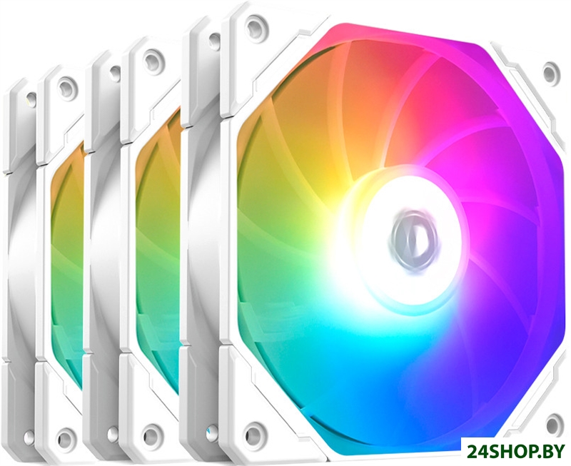 Набор вентиляторов ID-Cooling TF-12025-PRO-ARGB Trio White Набор вентиляторов ID-Cooling TF-12025-PRO-ARGB Trio White
