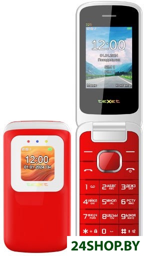 Кнопочный телефон TeXet TM-325 (гранатовый) Кнопочный телефон TeXet TM-325 (гранатовый)