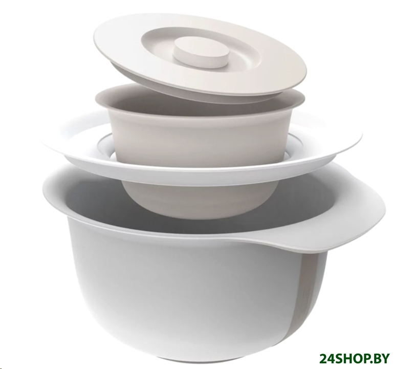 Набор мисок Rotho Fresh Baking bowl 1043302590 (белый/серый) Набор мисок Rotho Fresh Baking bowl 1043302590 (белый/серый)