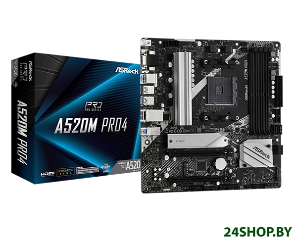 Материнская плата ASRock A520M Pro4 Материнская плата ASRock A520M Pro4