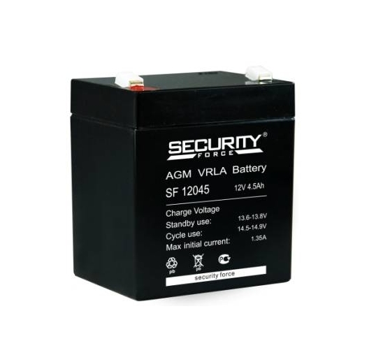 Аккумулятор для ИБП Security Force SF 12045 (12В/4.5 Ач) Аккумулятор для ИБП Security Force SF 12045 (12В/4.5 Ач)