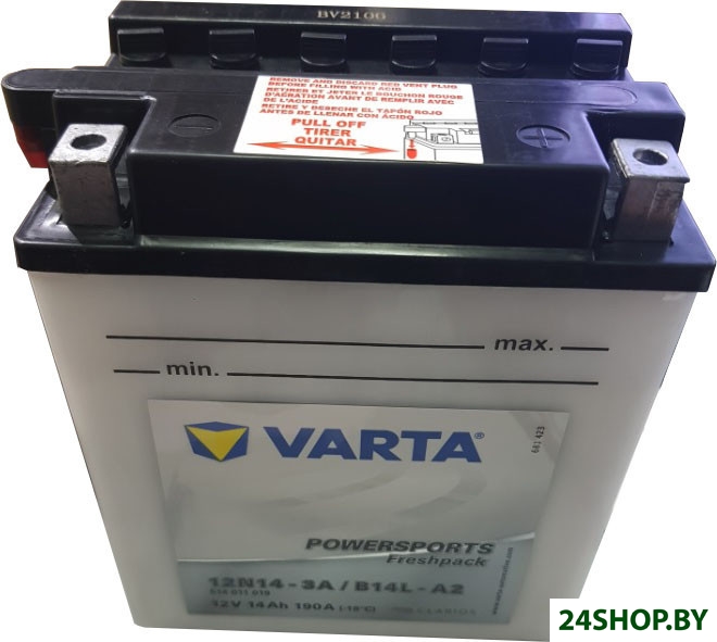 Мотоциклетный аккумулятор Varta Powersport Freshpack YB14L-A2/B14L-A2 514 011 019 (14 А·ч) Мотоциклетный аккумулятор Varta Powersport Freshpack YB14L-A2/B14L-A2 514 011 019 (14 А·ч)