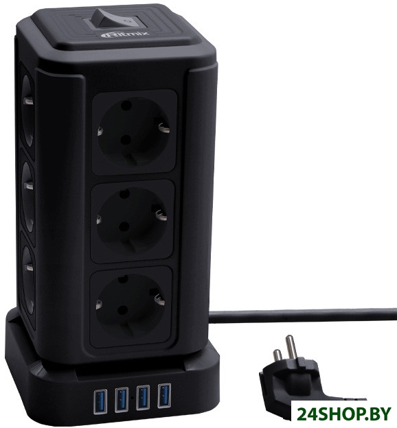 Сетевой фильтр Ritmix RM-2124 (черный) Сетевой фильтр Ritmix RM-2124 (черный)