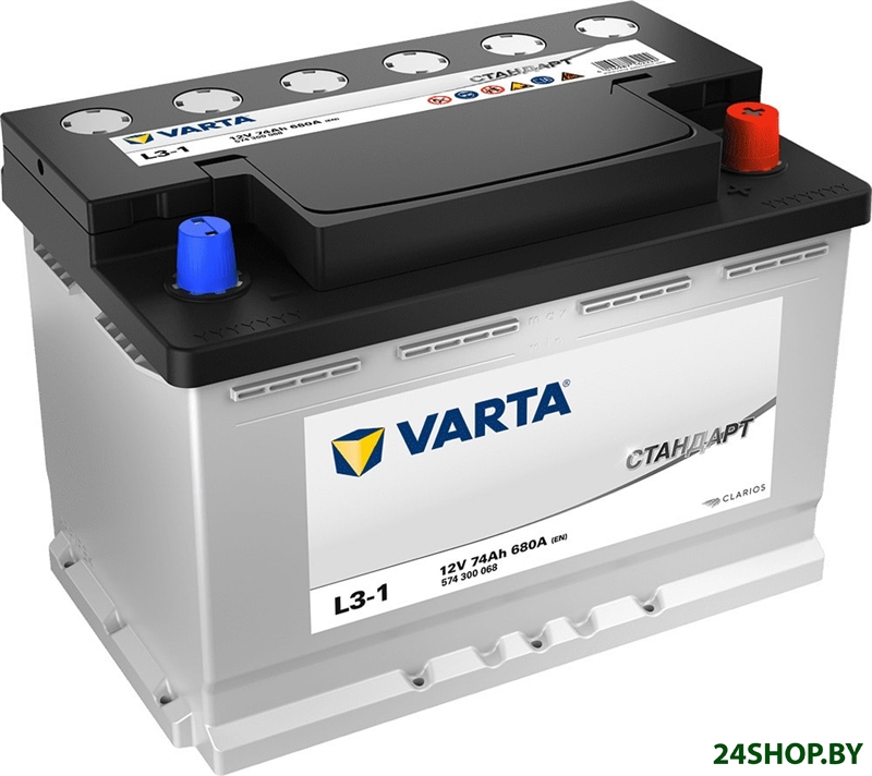 Автомобильный аккумулятор Varta Стандарт L3-1 6СТ-74.0 VL 574 300 068 (74 А·ч) Автомобильный аккумулятор Varta Стандарт L3-1 6СТ-74.0 VL 574 300 068 (74 А·ч)