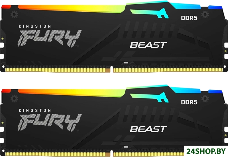 Оперативная память Kingston FURY Beast RGB 2x16ГБ DDR5 6000МГц KF560C40BBAK2-32 Оперативная память Kingston FURY Beast RGB 2x16ГБ DDR5 6000МГц KF560C40BBAK2-32