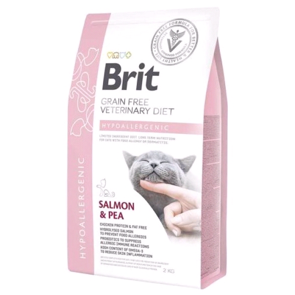 Сухой корм для кошек Brit VD Hypoallergenic Salmon/Pea (2 кг) Сухой корм для кошек Brit VD Hypoallergenic Salmon/Pea (2 кг)