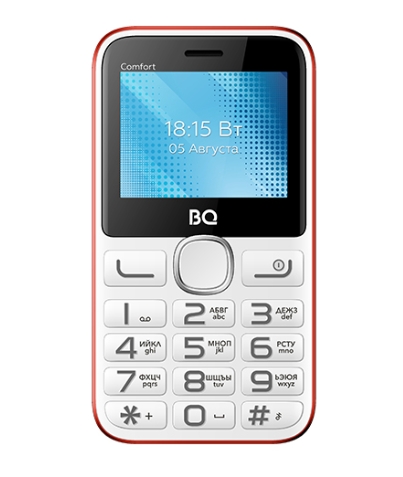 Телефон BQ 2301 COMFORT (белый/красный) Телефон BQ 2301 COMFORT (белый/красный)