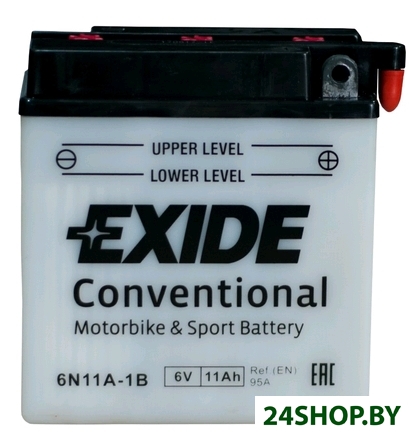 Мотоциклетный аккумулятор EXIDE Conventional 6N11A-1B (11 А/ч) Мотоциклетный аккумулятор EXIDE Conventional 6N11A-1B (11 А/ч)