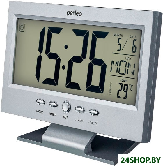 Радиочасы Perfeo Set PF-S2618 (серебристый) Радиочасы Perfeo Set PF-S2618 (серебристый)