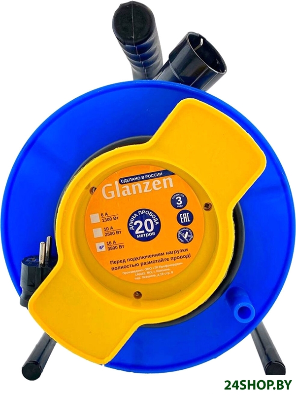 Удлинитель на катушке Glanzen EC-20-003 Удлинитель на катушке Glanzen EC-20-003