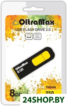 Флеш-память USB OltraMax 250 8GB (желтый) (OM-8GB-250-Yellow) Флеш-память USB OltraMax 250 8GB (желтый) (OM-8GB-250-Yellow)