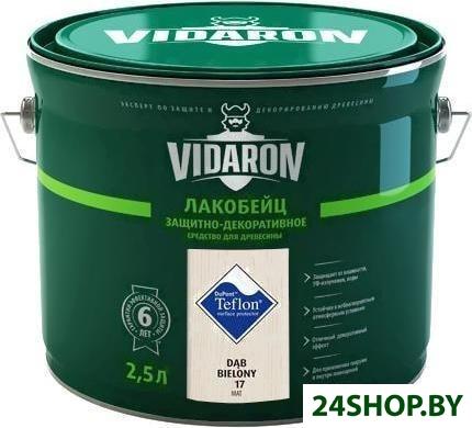 Лак Vidaron Лакобейц L17 2.5 л (дуб беленый) Лак Vidaron Лакобейц L17 2.5 л (дуб беленый)