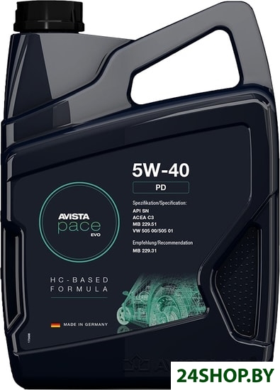 Моторное масло Avista Pace Evo PD 5W-40 5л Моторное масло Avista Pace Evo PD 5W-40 5л