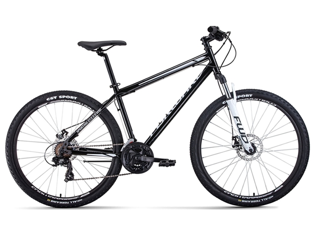 Велосипед Forward Sporting 27.5 2.0 disc р.17 2021 (черный/серый) Велосипед Forward Sporting 27.5 2.0 disc р.17 2021 (черный/серый)