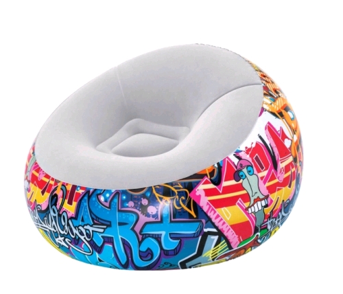Кресло надувное Bestway Graffiti 75075 (112х112х66 см) Кресло надувное Bestway Graffiti 75075 (112х112х66 см)