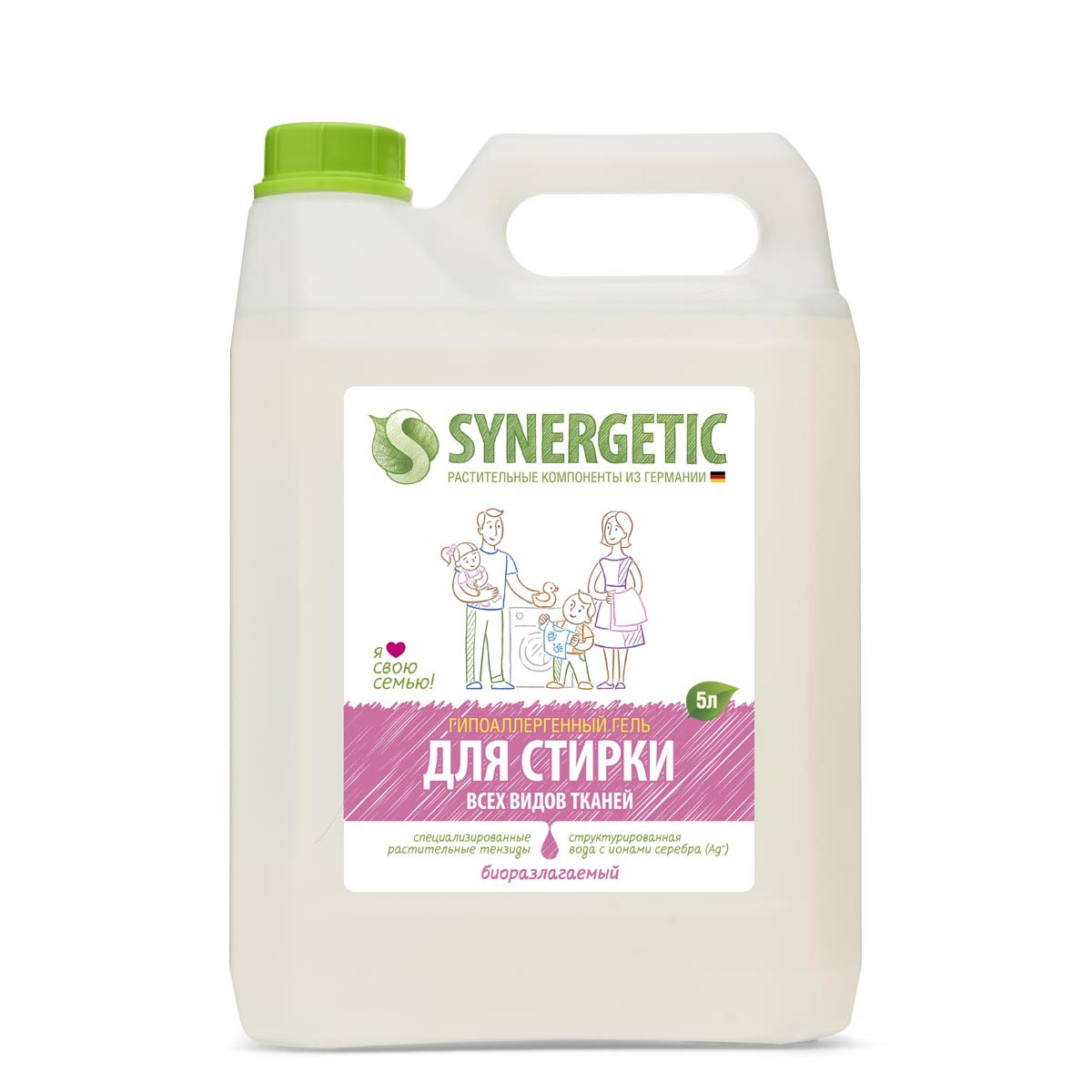 SYNERGETIC СМС жидкое биоразлагаемое для стирки белья, 5 л SYNERGETIC СМС жидкое биоразлагаемое для стирки белья, 5 л
