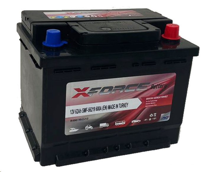 Автомобильный аккумулятор XFORCE 62 R+ (62 А·ч) Автомобильный аккумулятор XFORCE 62 R+ (62 А·ч)