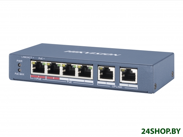 Коммутатор Hikvision DS-3E0106HP-E Коммутатор Hikvision DS-3E0106HP-E