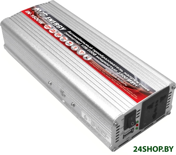 Автомобильный инвертор AVS 12/220V IN-1500W Автомобильный инвертор AVS 12/220V IN-1500W