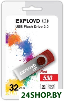 USB флэш-накопитель Exployd 530 32GB (красный) (EX032GB530-R) USB флэш-накопитель Exployd 530 32GB (красный) (EX032GB530-R)