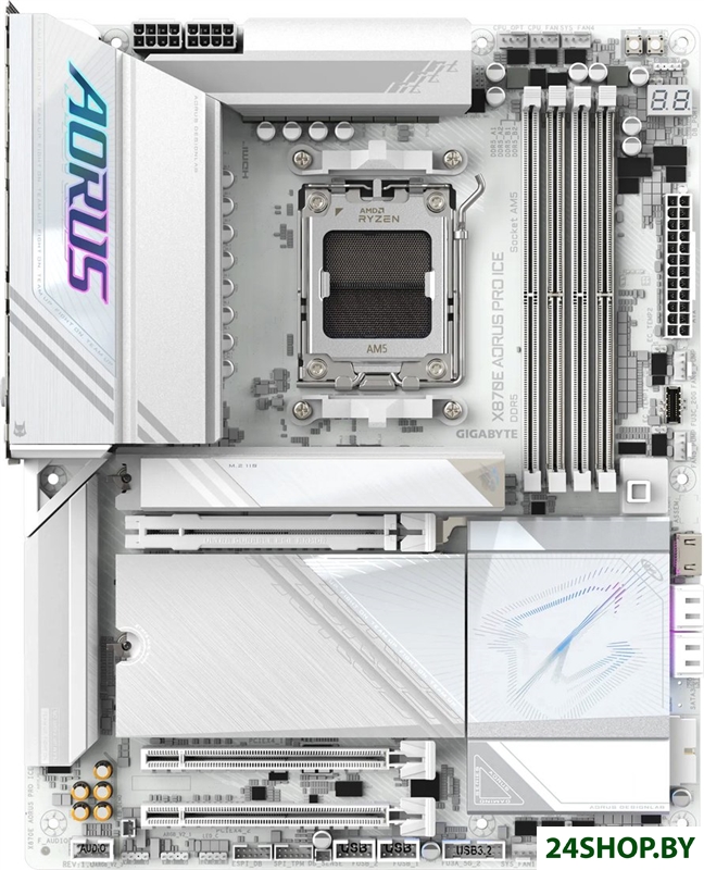 Материнская плата Gigabyte X870E Aorus Pro Ice Материнская плата Gigabyte X870E Aorus Pro Ice