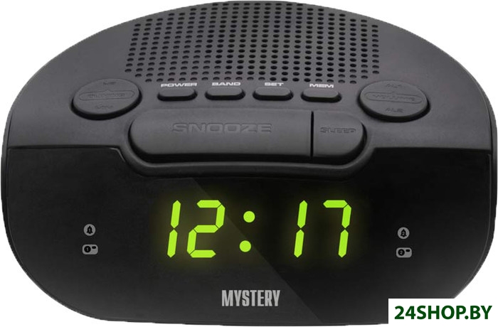 Радиобудильник MYSTERY MCR-21 (черный/зеленый) Радиобудильник MYSTERY MCR-21 (черный/зеленый)