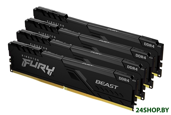 Оперативная память Kingston FURY Beast 4x32GB DDR4 PC4-25600 KF432C16BBK4/128 Оперативная память Kingston FURY Beast 4x32GB DDR4 PC4-25600 KF432C16BBK4/128