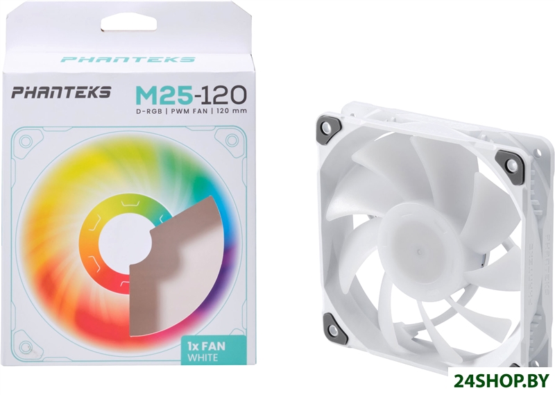 Вентилятор для корпуса Phanteks M25-120 D-RGB PH-F120M25_DRGB_PWM_WT01 Вентилятор для корпуса Phanteks M25-120 D-RGB PH-F120M25_DRGB_PWM_WT01