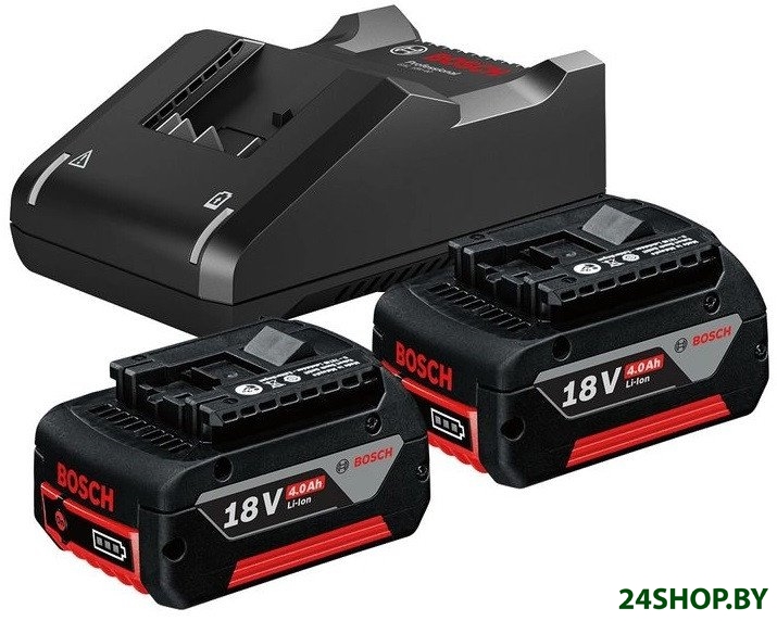Аккумулятор с зарядным устройством Bosch 1600A019S1 (18В/2x4 Ah + 18-40В) Аккумулятор с зарядным устройством Bosch 1600A019S1 (18В/2x4 Ah + 18-40В)