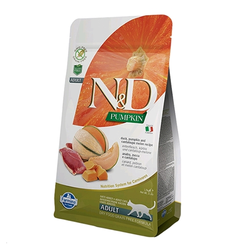 Сухой корм для кошек Farmina N and D Pumpkin Grain Free Duck and Cantaloupe Melon Adult (1,5 кг) Сухой корм для кошек Farmina N and D Pumpkin Grain Free Duck and Cantaloupe Melon Adult (1,5 кг)