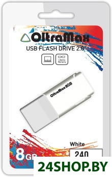 Флеш-память USB OltraMax 240 8GB (белый) (OM-8GB-240-White) Флеш-память USB OltraMax 240 8GB (белый) (OM-8GB-240-White)