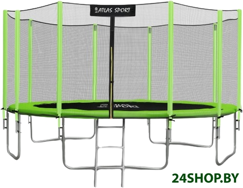 Батут Atlas Sport 465 см - 15ft Basic (с лестницей, внешняя сетка, зеленый) Батут Atlas Sport 465 см - 15ft Basic (с лестницей, внешняя сетка, зеленый)